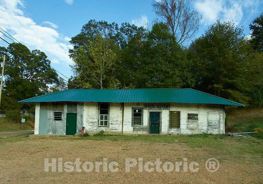 Photo - an Old Pool (or Billiards) Hall in Oakland, Mississippi- Fine Art Photo Reporduction
