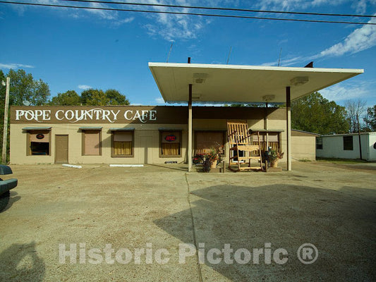 Photo - The Pope Country Cafe Near Batesville, Mississippi- Fine Art Photo Reporduction
