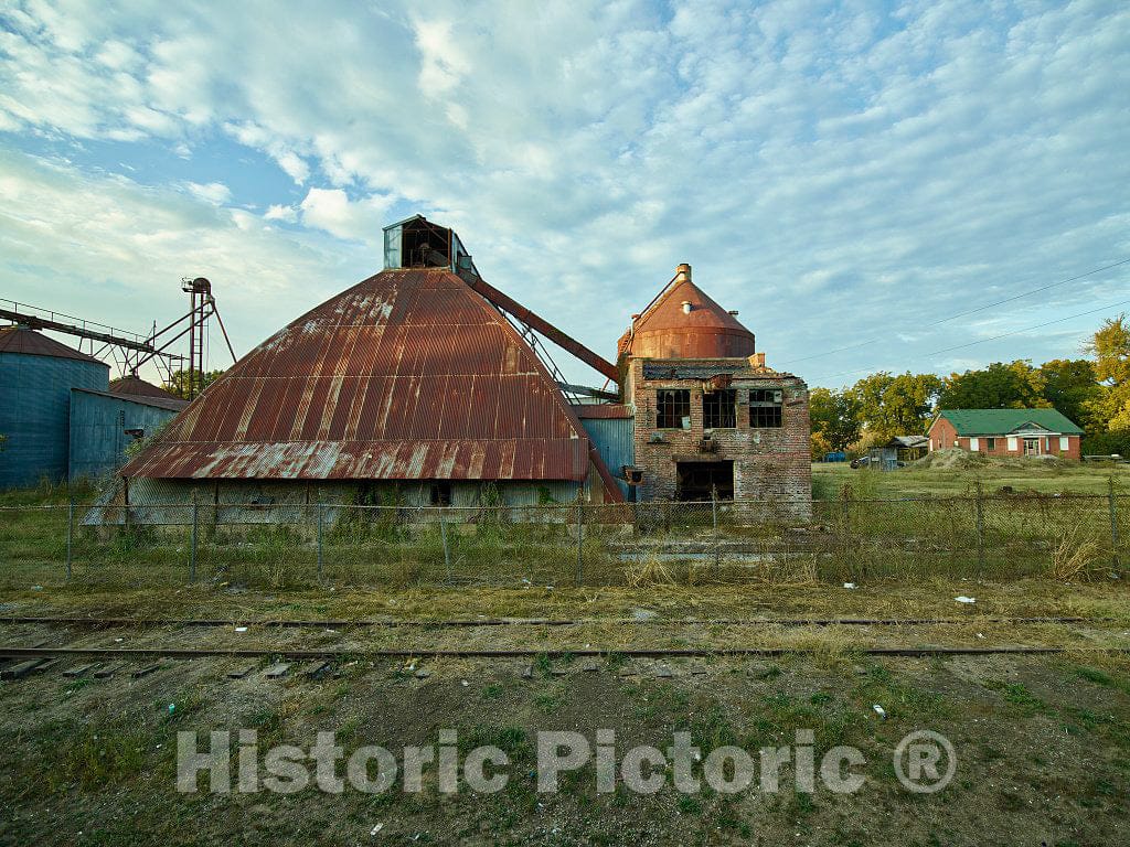 Photo- Long-Closed Old cottonseed-Processing Plant in Grenada, Mississippi 1 Fine Art Photo Reproduction