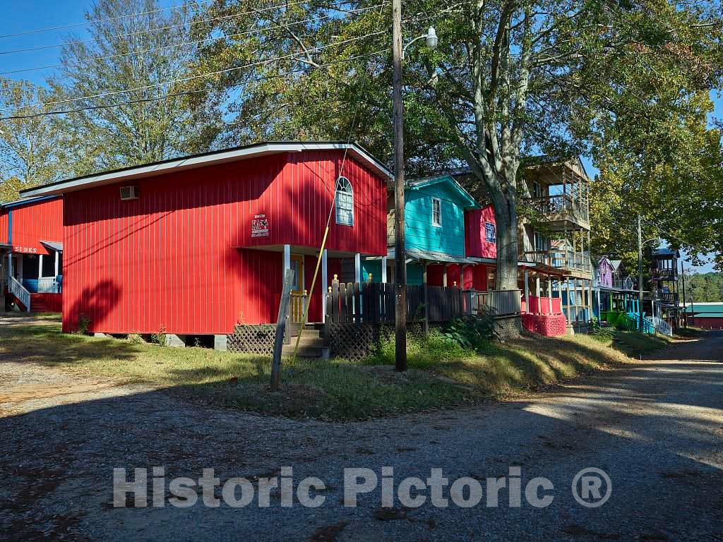 Photo- Colorful Homes at The site of The Annual Neshoba County Fair 1 Fine Art Photo Reproduction