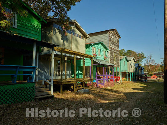 Photo- Colorful Homes at The site of The Annual Neshoba County Fair 3 Fine Art Photo Reproduction