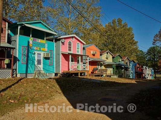 Photo- Colorful Homes at The site of The Annual Neshoba County Fair 4 Fine Art Photo Reproduction