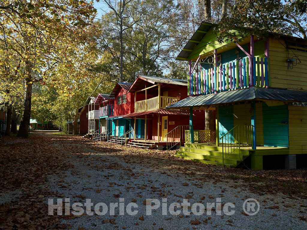 Photo- Colorful Homes at The site of The Annual Neshoba County Fair 5 Fine Art Photo Reproduction