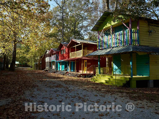 Photo- Colorful Homes at The site of The Annual Neshoba County Fair 5 Fine Art Photo Reproduction