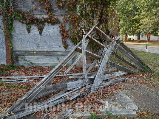 Photo- Long-closed and now vine-covered site of Bryant's Grocery in the crossroads community of Money, Mississippi 1 Fine Art Photo Reproduction