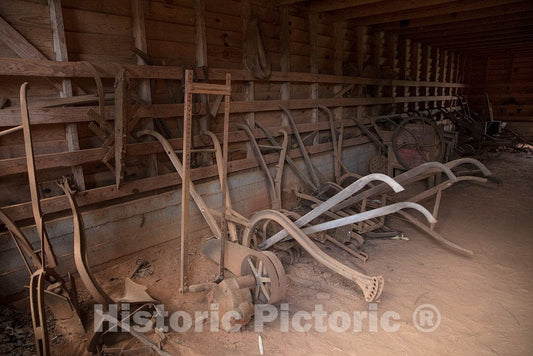 Photo- Plows at The Boyhood Farm of America's 39th President, Jimmy Carter, in The Little Community of Archery, Georgia, Now Part of The only Slightly Larger Town of Plains