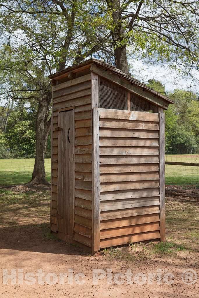 Photo- Outhouse at The Boyhood Farm of America's 39th President, Jimmy Carter, in The Little Community of Archery, Georgia, Now Part of The only Slightly Larger Town of Plains