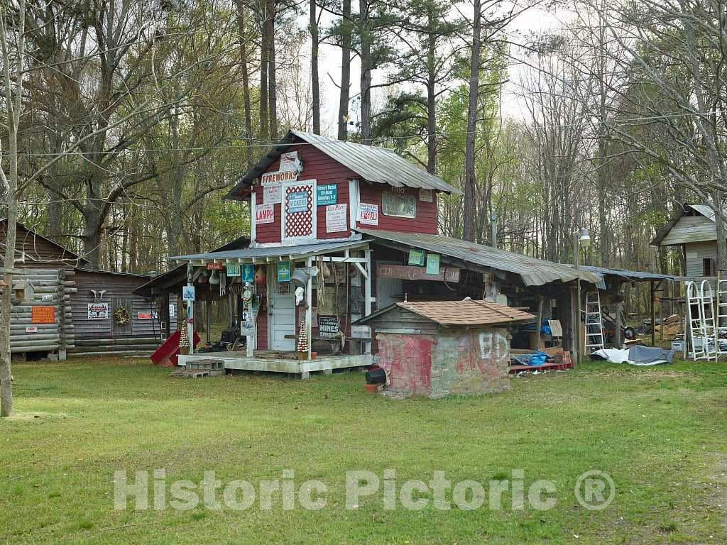 Photo- Just for Fun, Owner Billy Perry Decorated his Cabins in Bartow, an Old Cotton-Mill Town in The U.S 1 Fine Art Photo Reproduction