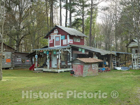 Photo- Just for Fun, Owner Billy Perry Decorated his Cabins in Bartow, an Old Cotton-Mill Town in The U.S 1 Fine Art Photo Reproduction