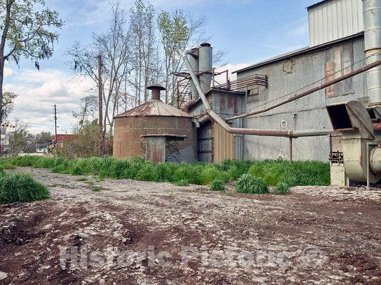 Photo - One of Several Processing Plants in Bartow, a Little Cotton-Mill Town in The U.S. State of Georgia- Fine Art Photo Reporduction