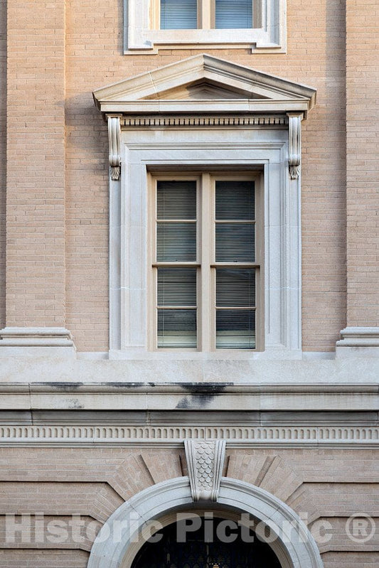 Photo- Window. The O.C. Fisher Federal Building and U.S. Courthouse, San Angelo, Texas 1 Fine Art Photo Reproduction