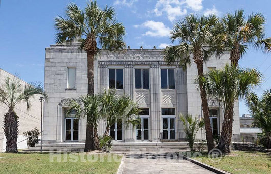 Photo - The Vacant, Egyptian-Motif Al-Sihah Shrine Temple in Macon, Georgia- Fine Art Photo Reporduction