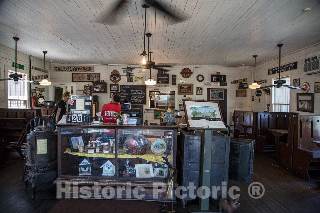 Photo- Interior of The Whistle Stop Cafe in Juliette, a Small Town in Monroe County, Georgia 2 Fine Art Photo Reproduction