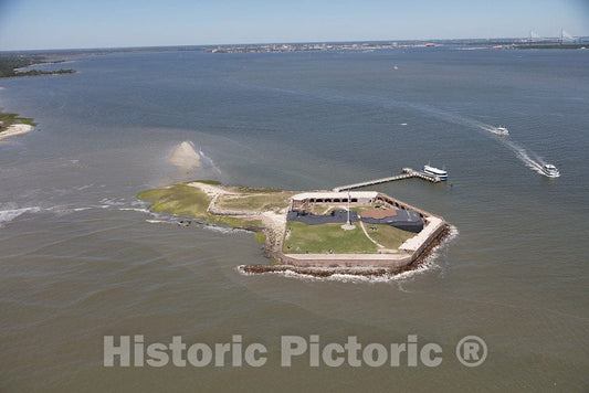 Photo- Aerial View of Fort Sumter Off Charleston, South Carolina 1 Fine Art Photo Reproduction