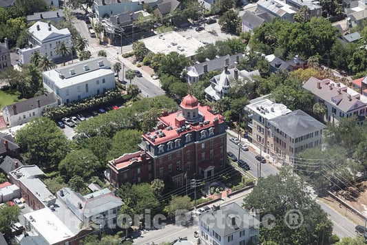 Photo - Aerial View Focusing on The Wentworth Mansion in Charleston, South Carolina- Fine Art Photo Reporduction