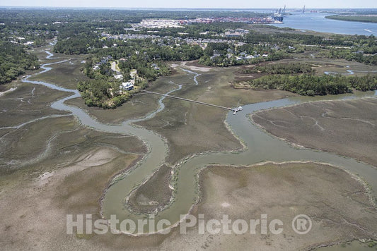 Photo- Aerial View of Charleston, South Carolina 5 Fine Art Photo Reproduction