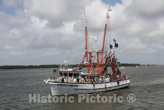 Photo - The Shrimp Boat Winds of Fortune, which Sails Out of Mount Pleasant, South Carolina, is Normally Filled just with Shrimp and Sailors- Fine Art Photo Reporduction