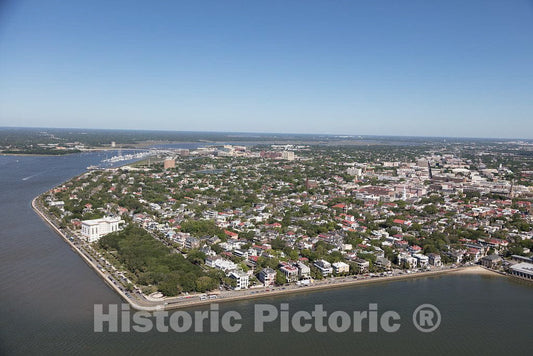 Photo- Aerial View of The Charleston Peninsula in Charleston, South Carolina 1 Fine Art Photo Reproduction