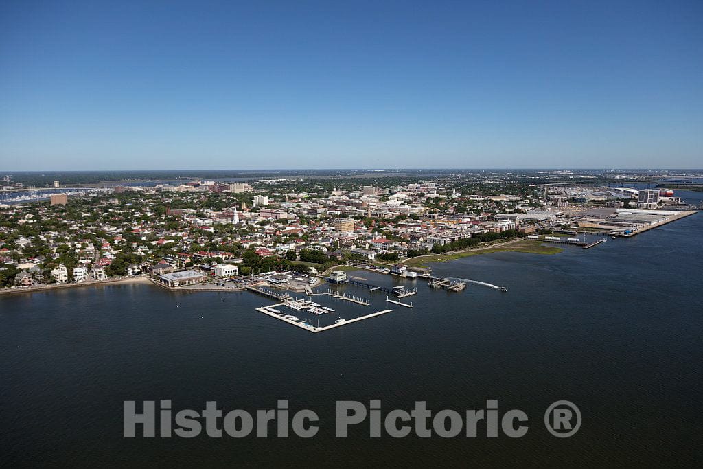 Photo- Aerial View of Charleston, South Carolina 9 Fine Art Photo Reproduction