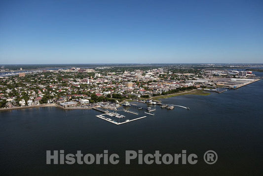 Photo- Aerial View of Charleston, South Carolina 9 Fine Art Photo Reproduction