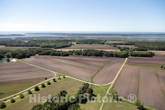 Photo - Aerial View of The Johns Island Terrain South of Charleston, South Carolina- Fine Art Photo Reporduction