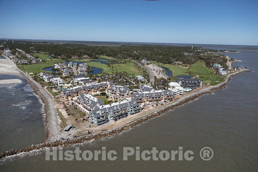Photo - Aerial View of Ocean Point on Fripp Island in Beaufort County, South Carolina- Fine Art Photo Reporduction
