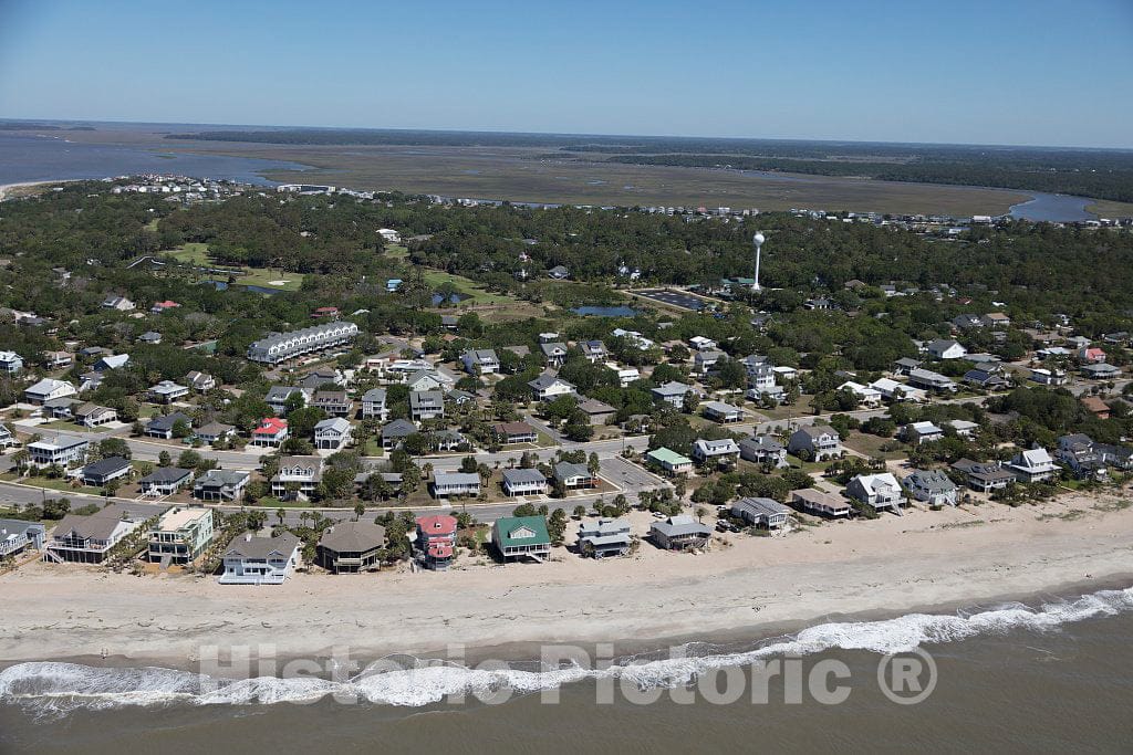 Photo - Aerial View of The Town of Edisto Beach in Colleton County, South Carolina- Fine Art Photo Reporduction