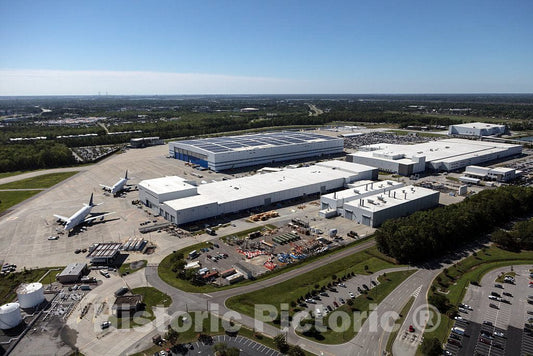 Photograph - Aerial view of Boeing South Carolina. That's not a location but the name of the Boeing Corporation's Commercial Airplanes division, located in North Charleston, South Carolina 1