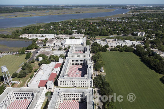 Photo- Aerial View of a Portion of The Citadel Military Academy in Charleston, South Carolina 2 Fine Art Photo Reproduction