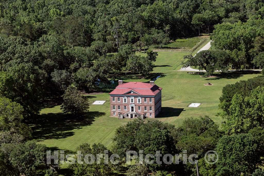 Photo - Aerial View of Drayton Hall in Charleston, South Carolina- Fine Art Photo Reporduction