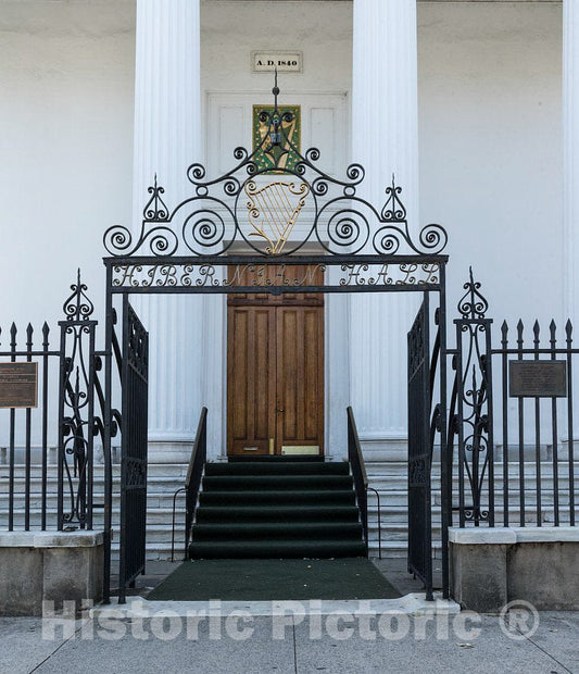 Photo - Ornate Entrance to Hibernian Hall in Charleston, South Carolina- Fine Art Photo Reporduction
