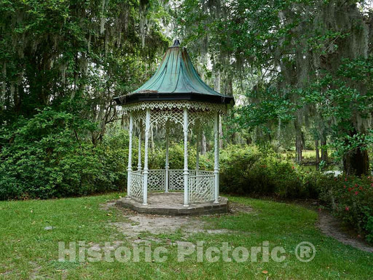 Photo - Gazebo at The Magnolia House and Gardens Plantation site in North Charleston, South Carolina- Fine Art Photo Reporduction