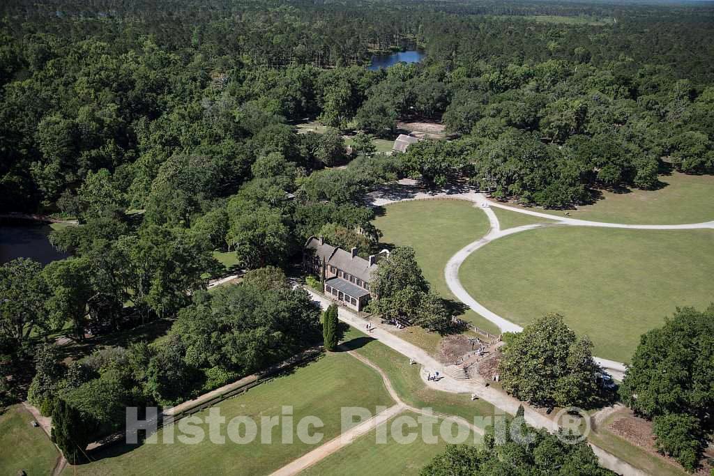 Photo- Aerial View of The Grounds at Middleton Place, a Historic Plantation in Dorchester County, South Carolina, Near Charleston 1 Fine Art Photo Reproduction