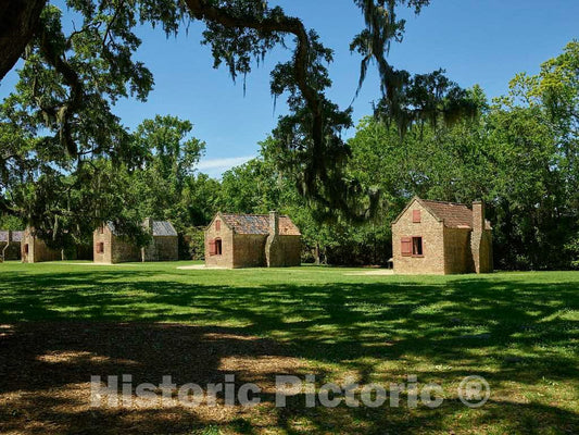 Photo- Stone Slave (Later sharecropper) Cabins Along Slave Street at The Boone Hall Planatation in Mount Pleasant, just Above Charleston, South Carolina 1 Fine Art Photo
