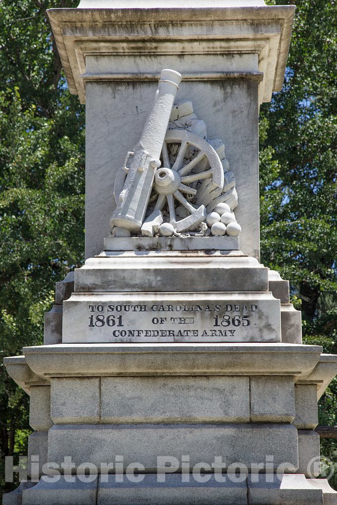 Photo - Cannon Detail on The Confederate Monument That Stands Before The South Carolina Capitol, Known Locally as The State House- Fine Art Photo Reporduction