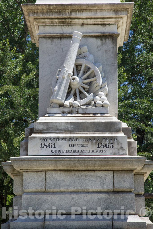 Photo - Cannon Detail on The Confederate Monument That Stands Before The South Carolina Capitol, Known Locally as The State House- Fine Art Photo Reporduction