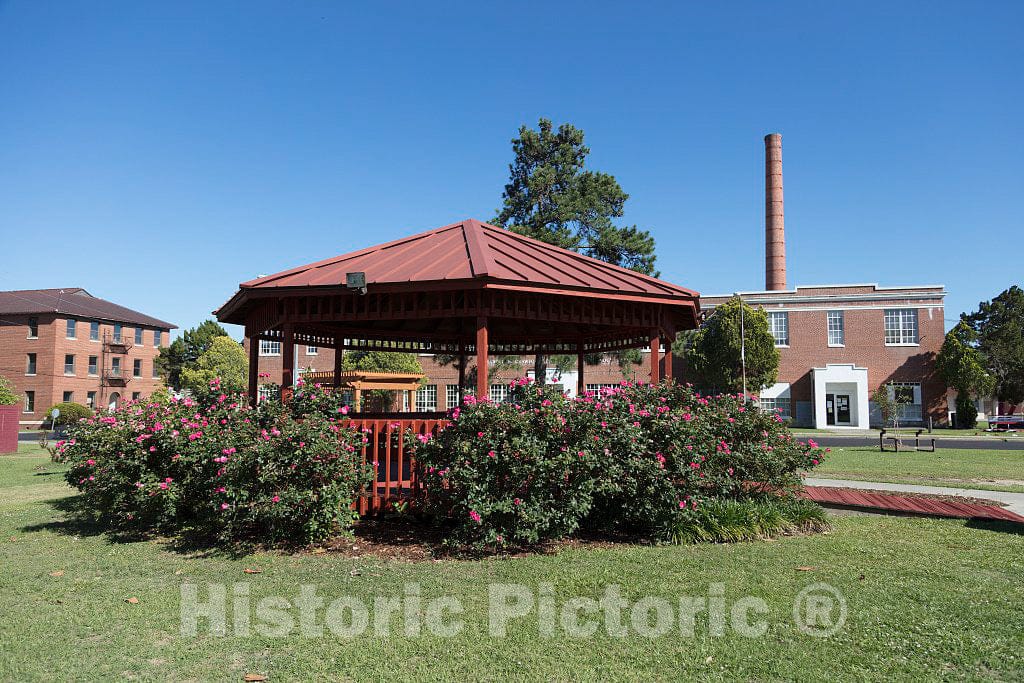 Photo - Gazebo in Front of The Old Mechanical Industries Building, Now a Technology Center, on The Campus of South Carolina State University- Fine Art Photo Reporduction
