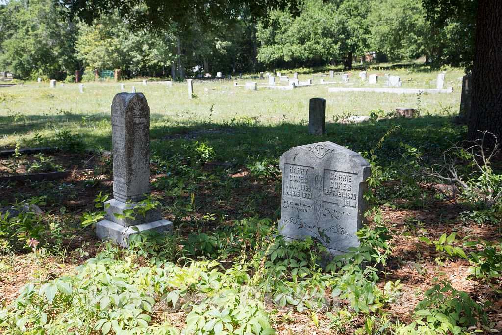 Photo- Headstones at The Historic Aiken Colored Cemetery, Since 1988 Called Pine Lawn Memorial Gardens, in Aiken, South Carolina 1 Fine Art Photo Reproduction