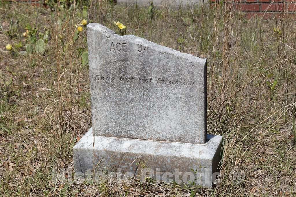 Photo- Headstones at The Historic Aiken Colored Cemetery, Since 1988 Called Pine Lawn Memorial Gardens, in Aiken, South Carolina 2 Fine Art Photo Reproduction