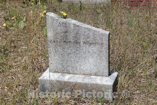 Photo- Headstones at The Historic Aiken Colored Cemetery, Since 1988 Called Pine Lawn Memorial Gardens, in Aiken, South Carolina 2 Fine Art Photo Reproduction