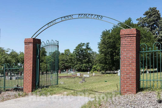 Photo - Entrance to The Historic Aiken Colored Cemetery, Since 1988 Called Pine Lawn Memorial Garden, in Aiken, South Carolina- Fine Art Photo Reporduction