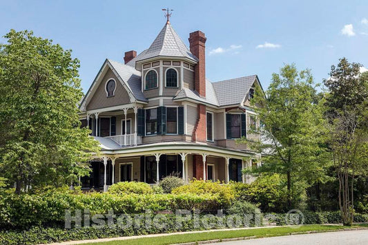 Photograph - Home in Hampton Heights, the oldest neighborhood in Spartanburg, South Carolina, a city in the foothills of the Blue Ridge Mountains roughly midway between Atlanta, Georgia 6