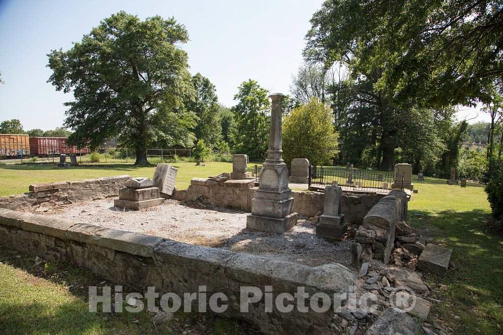 Photo- Crude Mausoleum at The Tiny, 19th-Century Vintage Magnolia Cemetery in Spartanburg, South Carolina 2 Fine Art Photo Reproduction