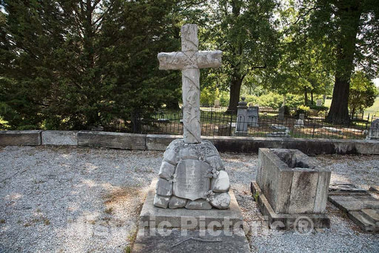 Photo- Crude Mausoleum at The Tiny, 19th-Century Vintage Magnolia Cemetery in Spartanburg, South Carolina 1 Fine Art Photo Reproduction
