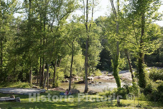 Photo - River View at The Glendale Shoals Preserve, site of What's Left of The 1830s-vintage Glendale Mill on Lawson's Fork Creek in Spartanburg, South Carolina