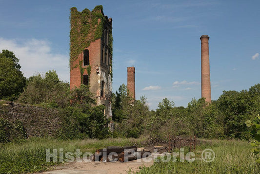 Photo- Remnants of The 1830s-vintage Glendale Mill on Lawson's Fork Creek in Spartanburg, South Carolina 9 Fine Art Photo Reproduction