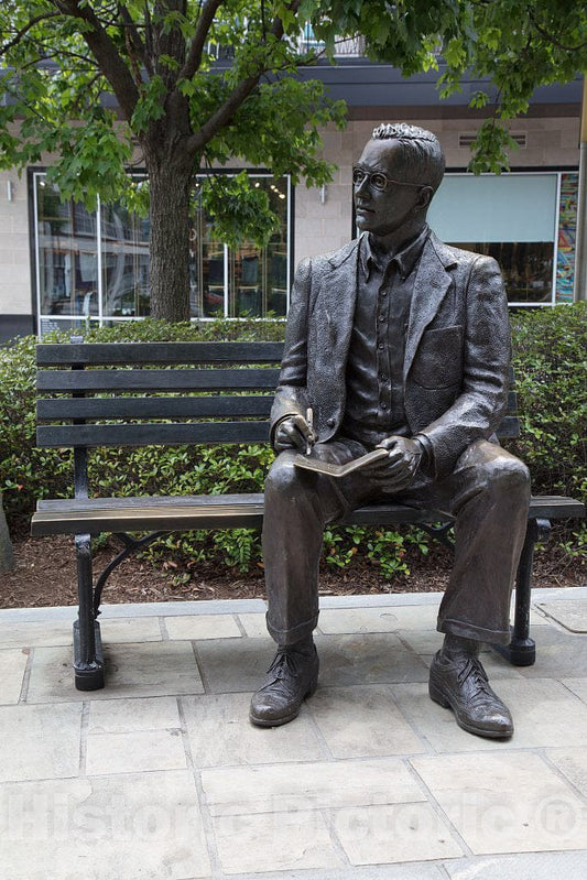 Photo - Sculpture of Charles Hard Townes in Downtown Greenville, South Carolina- Fine Art Photo Reporduction