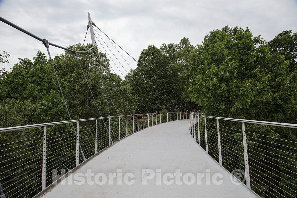 Photo - The First Portion of The Liberty Pedestrian Bridge at Falls Park on The Reedy River in Greenville, South Carolina- Fine Art Photo Reporduction