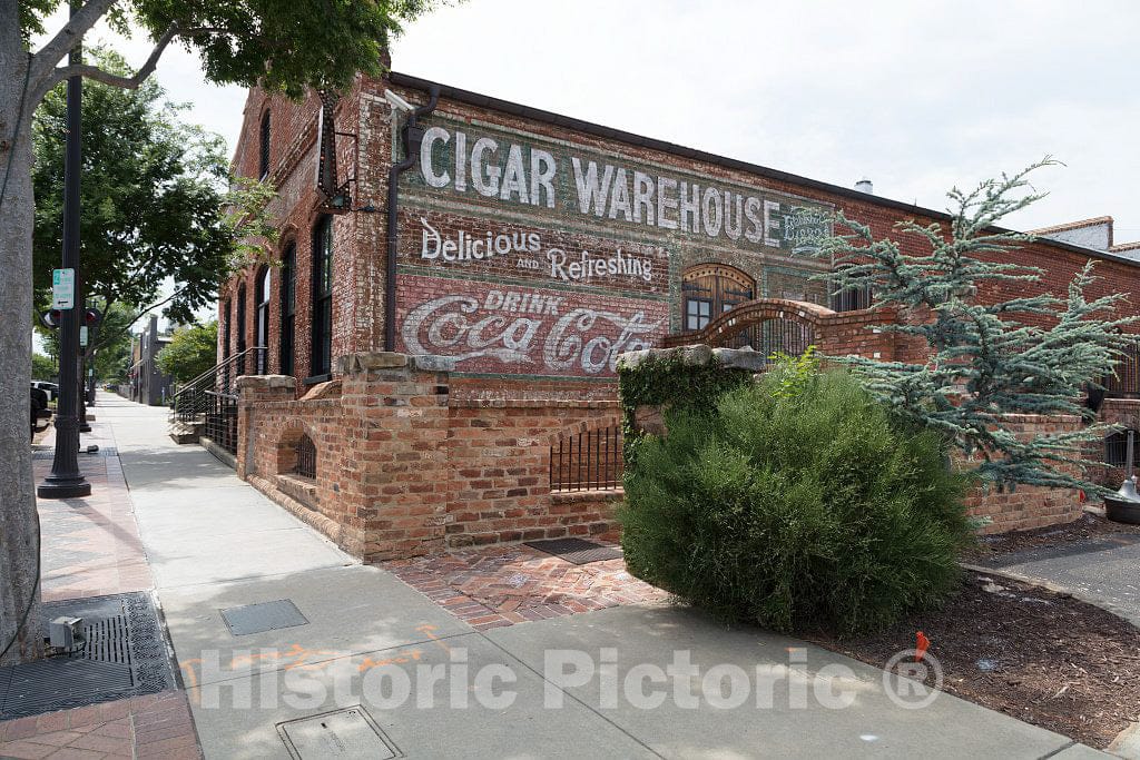 Photo- Old Coca-Cola Sign on The Wall of an Even Older Cigar Warehouse in Greenville, South Carolina 2 Fine Art Photo Reproduction