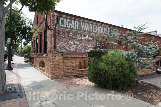 Photo- Old Coca-Cola Sign on The Wall of an Even Older Cigar Warehouse in Greenville, South Carolina 2 Fine Art Photo Reproduction
